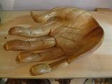 WOODEN HAND BOWL, DISH 30 cm