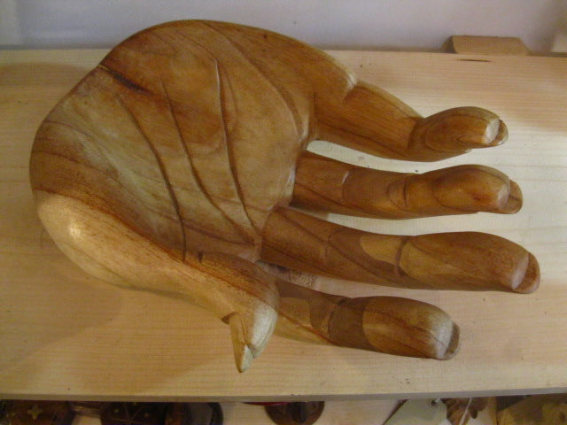 WOODEN HAND BOWL, DISH 30 cm
