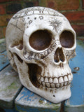 ZODIAC ASTROLOGICAL SKULL HEAD STATUE