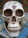 ZODIAC ASTROLOGICAL SKULL HEAD STATUE