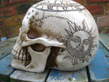 ZODIAC ASTROLOGICAL SKULL HEAD STATUE