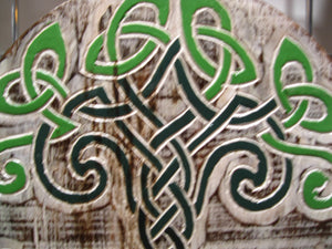 WOODEN TREE OF LIFE CELTIC KNOT WALL PLAQUE