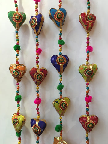 INDIAN HANGING LOVE HEARTS DECORATION