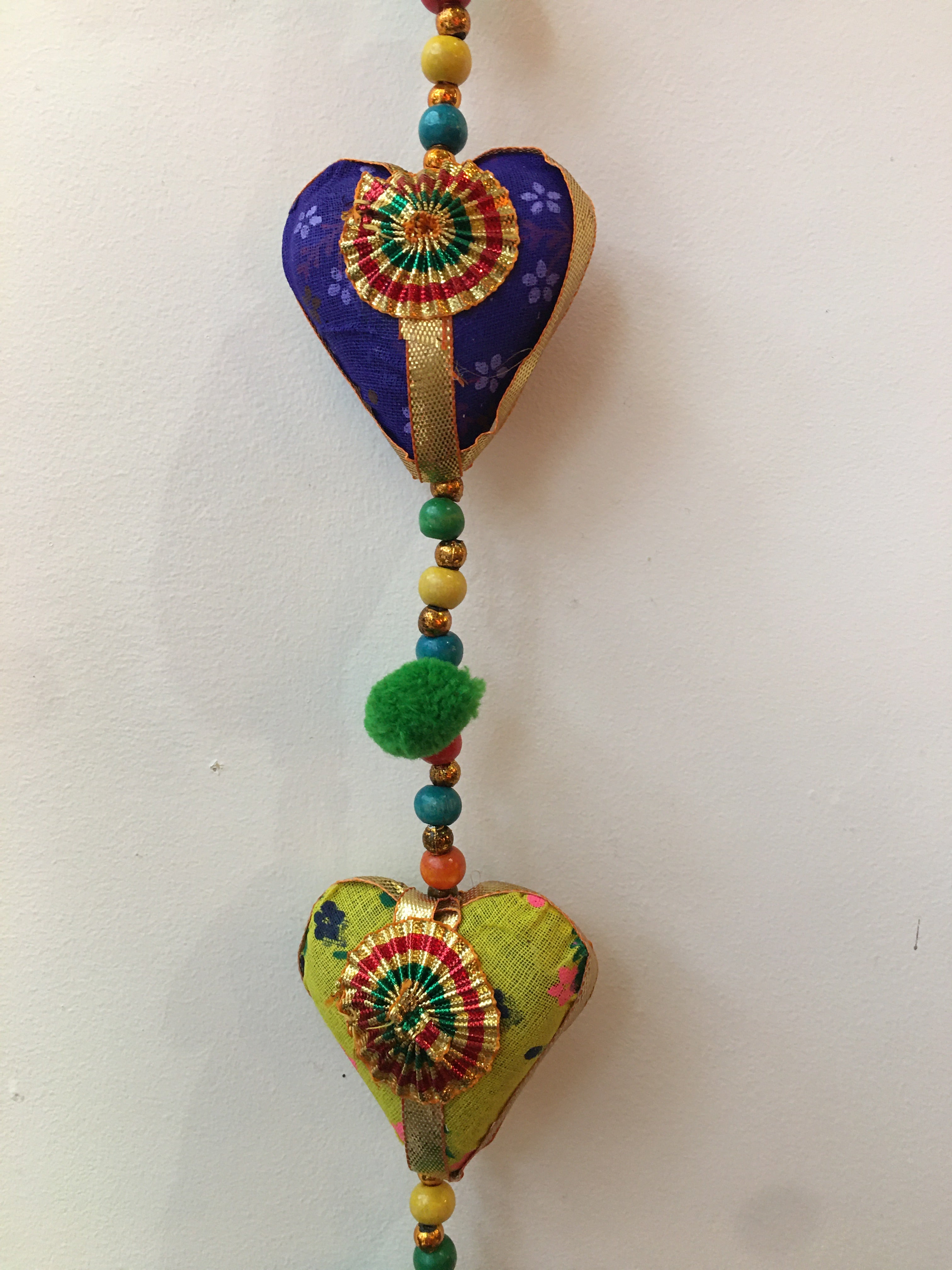 INDIAN HANGING LOVE HEARTS DECORATION