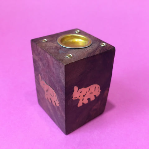 SMALL CUBE INCENSE STICK & CONE HOLDER