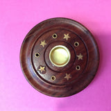 SMALL ROUND INCENSE STICK & CONE HOLDER