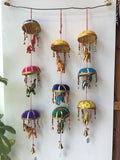 INDIAN HANGING ELEPHANTS & UMBRELLAS DECORATION