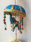 INDIAN HANGING ELEPHANTS & UMBRELLAS DECORATION