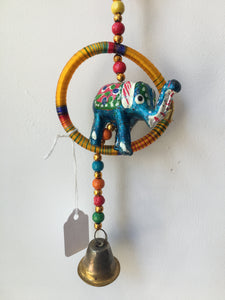 INDIAN HANGING ELEPHANTS IN HOOPS  DECORATION