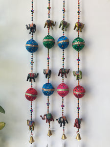 INDIAN HANGING BALL & ELEPHANTS DECORATION