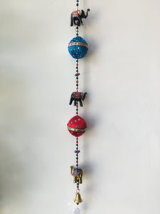 INDIAN HANGING BALL & ELEPHANTS DECORATION