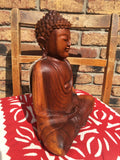 WOODEN MEDITATING/PRAYING BUDDHA STATUE 30 cm 1