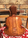 WOODEN MEDITATING/PRAYING BUDDHA STATUE 30 cm 3