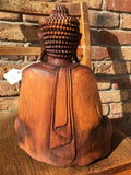 WOODEN MEDITATING/PRAYING BUDDHA STATUE 25 cm B