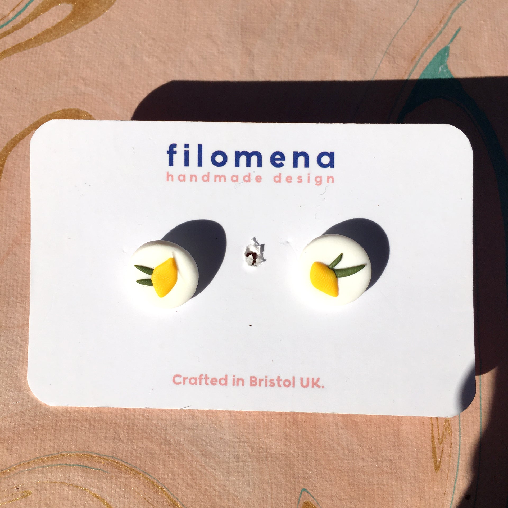SOPHIE FILOMENA EARRINGS Tiny Sicily Lemon Studs