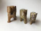 SOAPSTONE SET OF 3 ELEPHANT FIGURES
