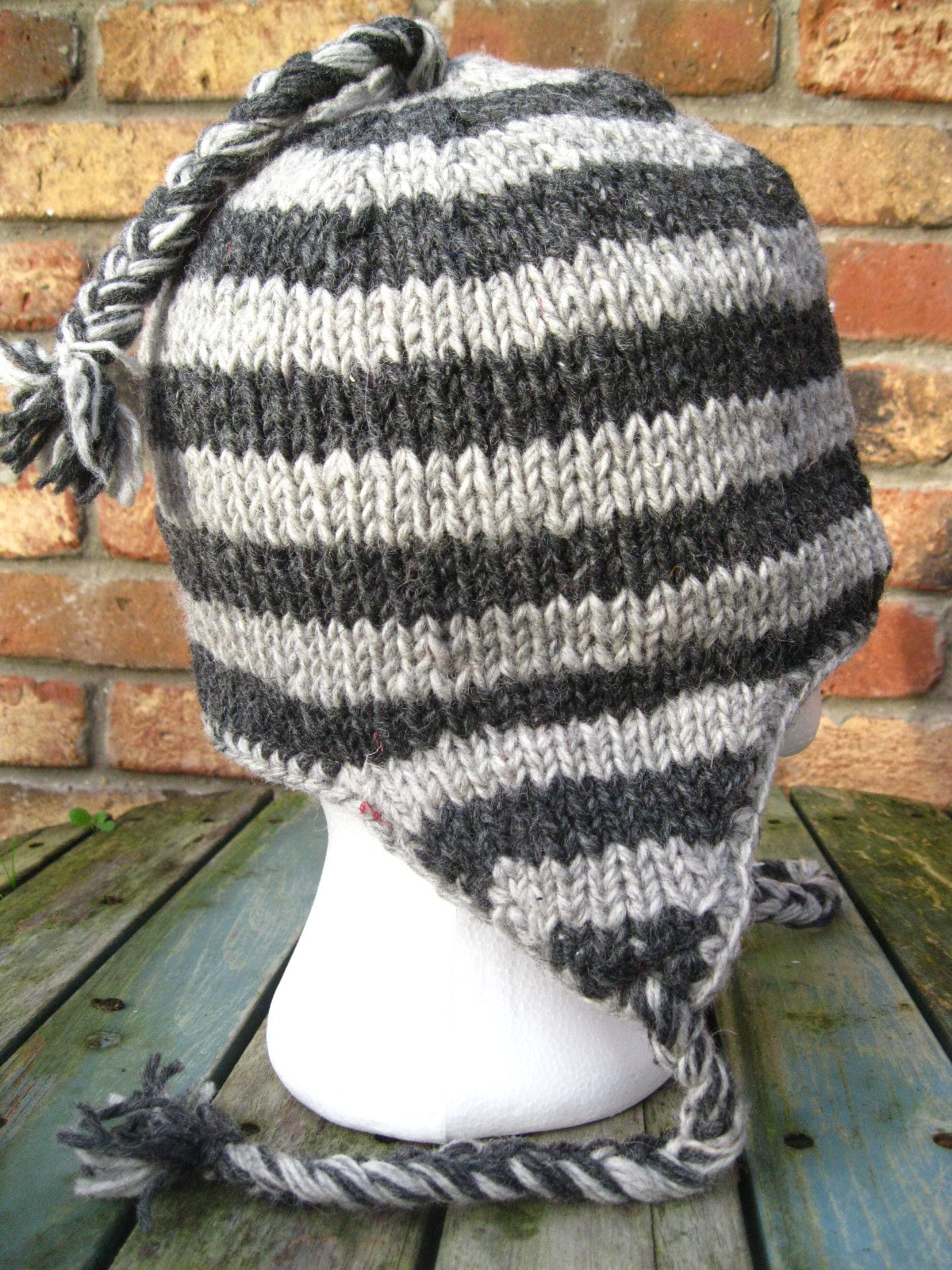 WOOL BEANIE/BOBBLE HAT with EARFLAPS