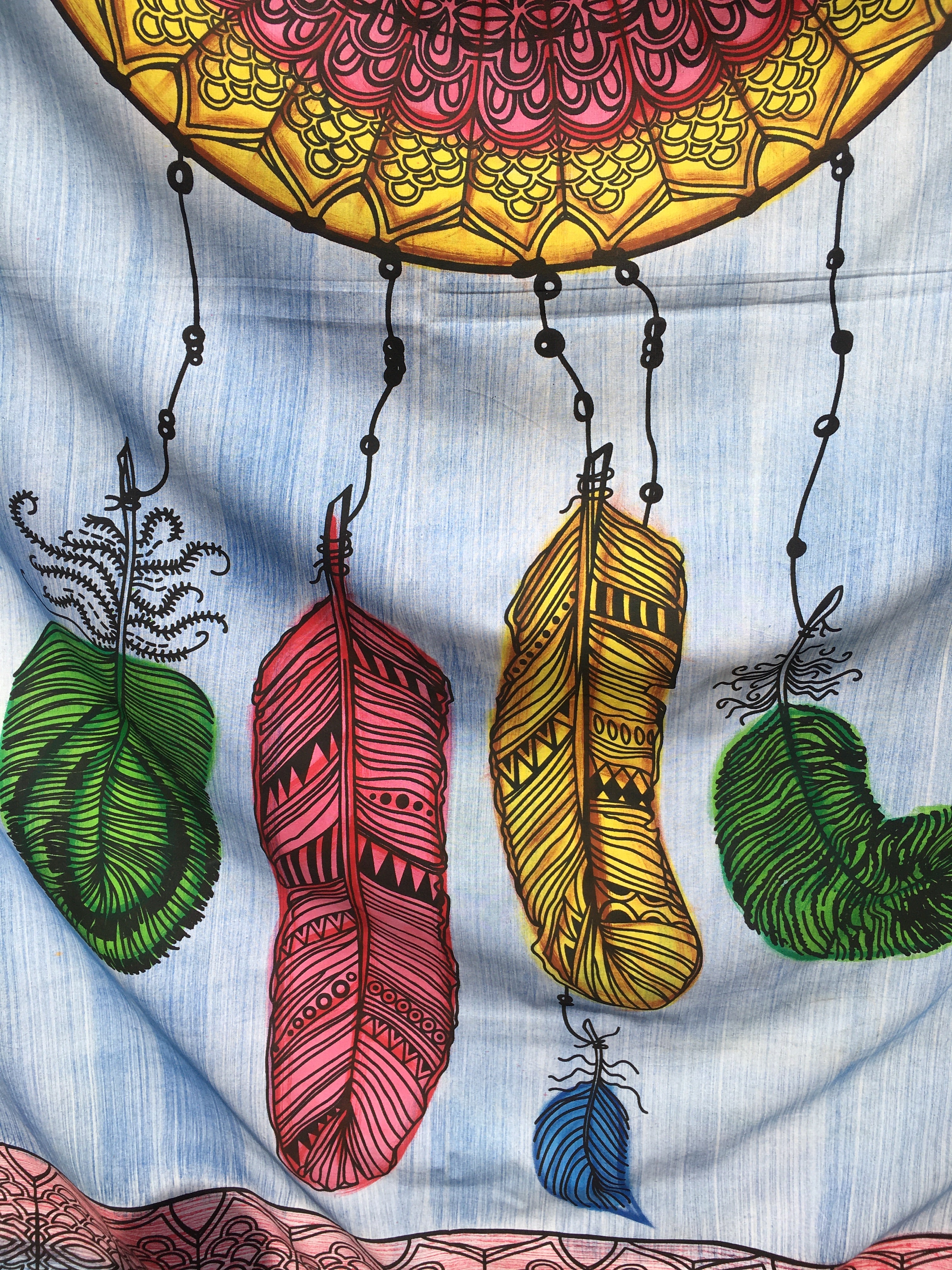 INDIAN TAPESTRY, WALL HANGING DREAMCATCHER