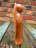 WOODEN PRAYING ANGEL FIGURE