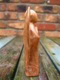 WOODEN PRAYING ANGEL FIGURE