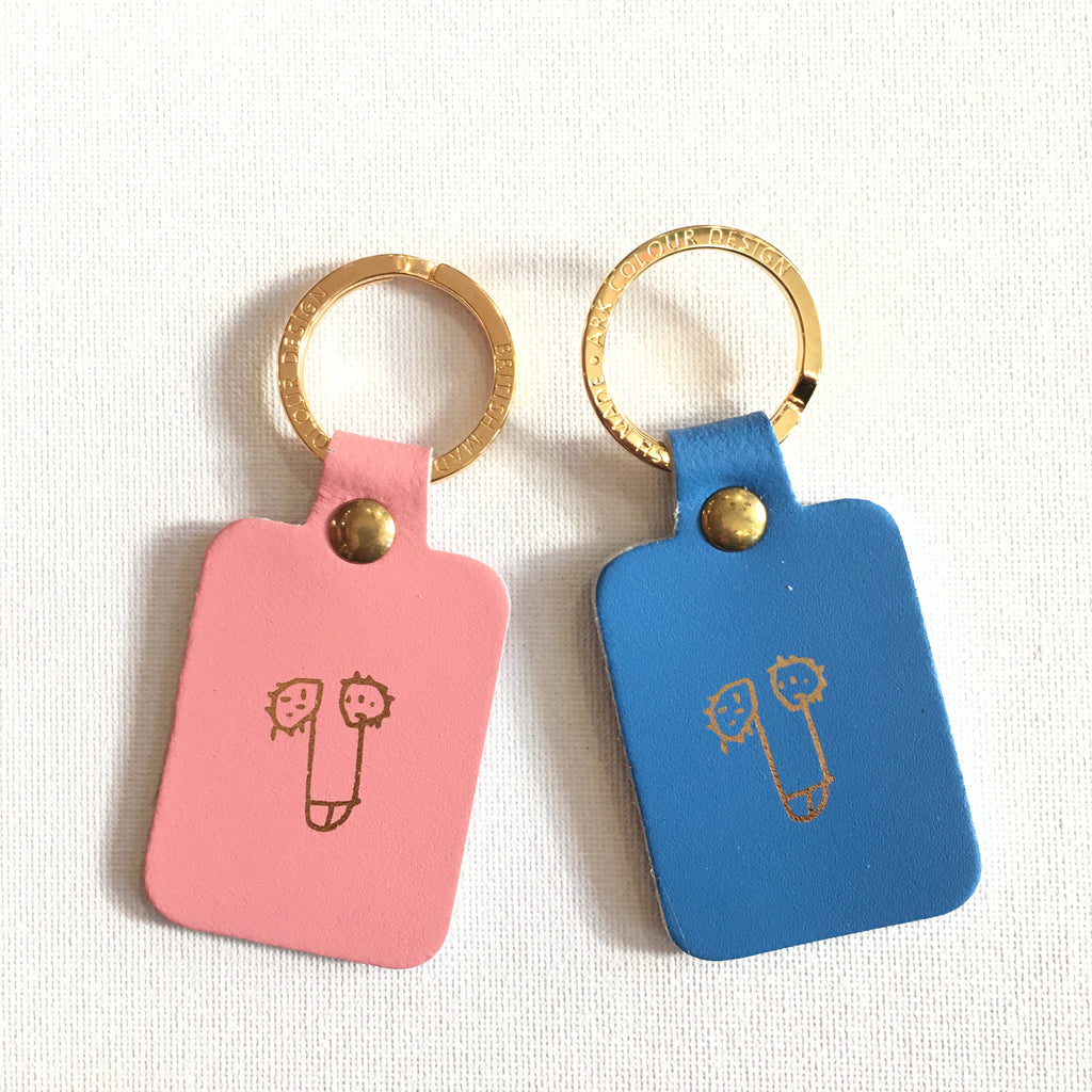 HANDMADE LEATHER KEY RINGS KEY FOBS Willy CAR HOUSE ARK COLOUR DESIGN ...