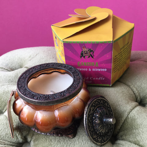 SCENTED CANDLE Cedar Wood & Redwood GREAT INDIAN CARAVAN