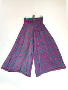 WIDE LEG RECYCLED SARI TROUSERS