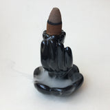 BACKFLOW INCENSE CONE BURNER/HOLDER Hand & Lotus