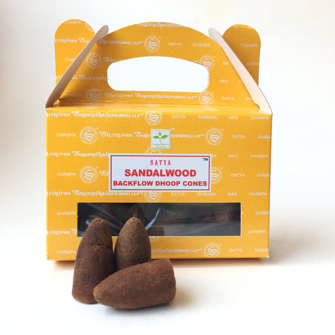 SATYA SANDALWOOD BACKFLOW INCENSE CONES