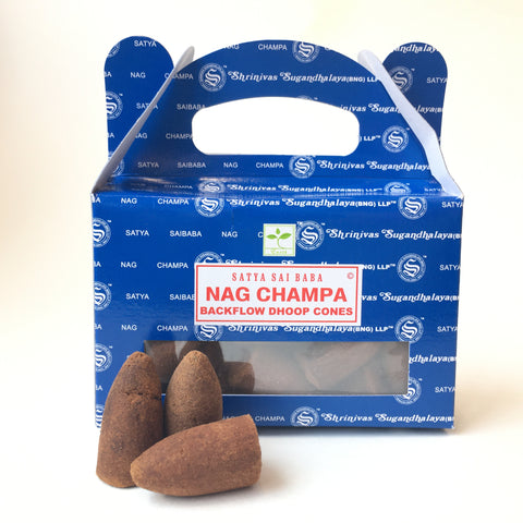SATYA Nag Champa BACKFLOW INCENSE CONES