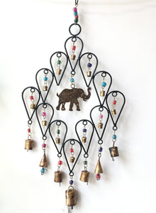 LARGE METAL ELEPHANT WIND CHIME