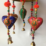 INDIAN HANGING HEARTS & UMBRELLAS TOKRI DECORATION