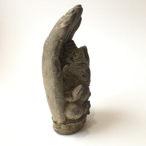 SANDSTONE GANESH INCENSE STICK & CONE HOLDER