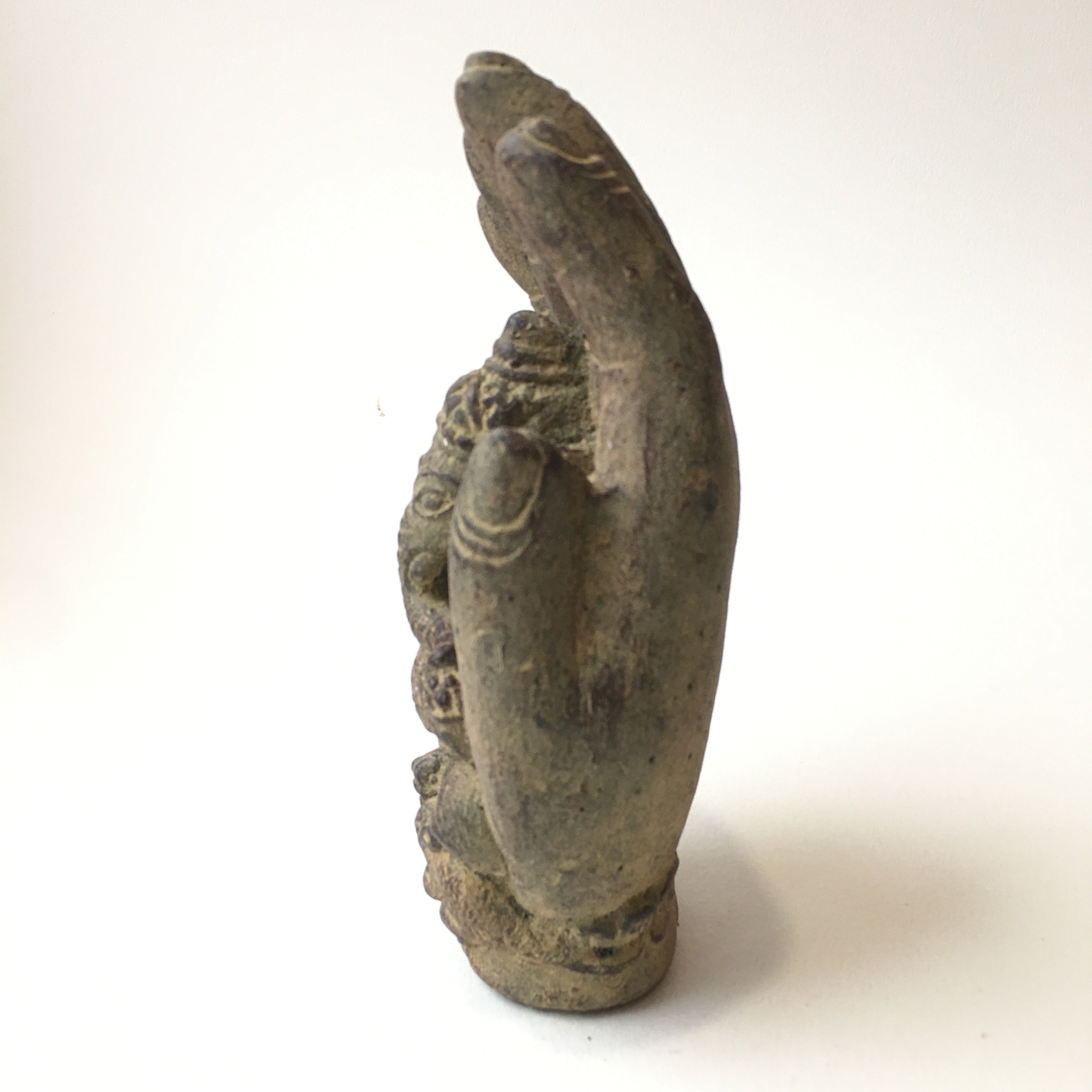 SANDSTONE GANESH INCENSE STICK & CONE HOLDER