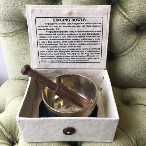 BRASS SINGING BOWL GIFT SET