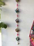 HANGING INDIAN ELEPHANTS IN 5 HOOPS DECORATION/MOBILE