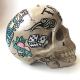 TATTOO FUND SKULL HEAD MONEY BOX FIGURE