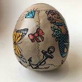 TATTOO FUND SKULL HEAD MONEY BOX FIGURE