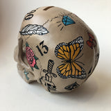 TATTOO FUND SKULL HEAD MONEY BOX FIGURE