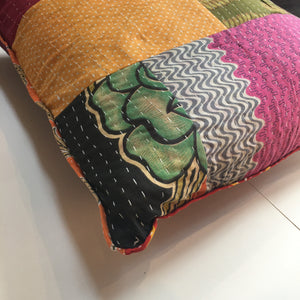 LARGE PATCHWORK CUSHIONS WITH KANTHA STITCHING