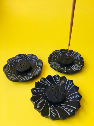 SOAPSTONE INCENSE STICK HOLDER
