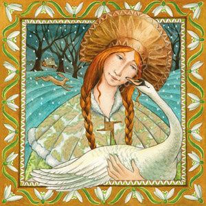 IMBOLC FESTIVAL GREETING CARD Pagan CELTIC WENDY ANDREW