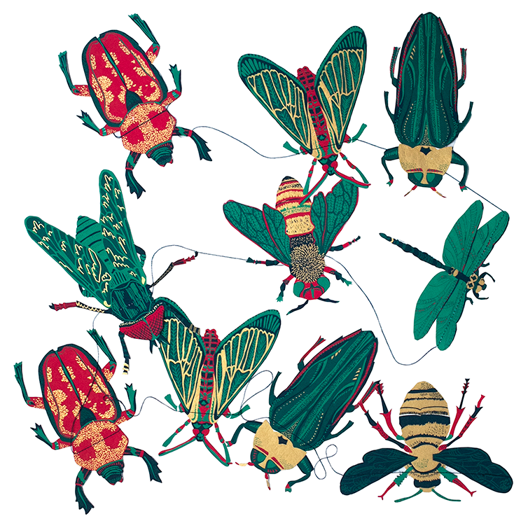 EAST END PRESS PAPER GARLAND Insects