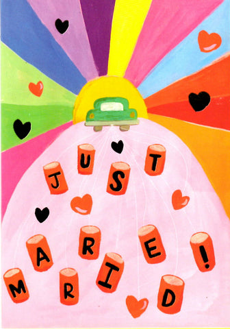 GREETING CARD Just Married! ICKAPRINT