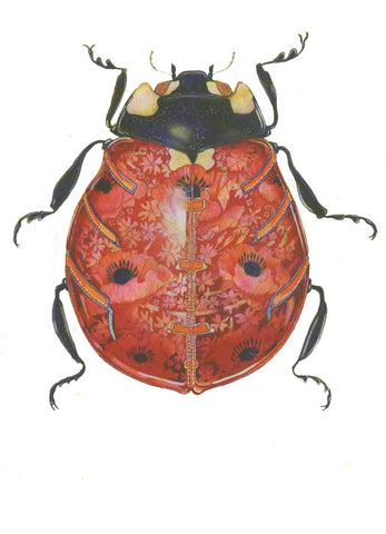 PAGAN WICCAN FINE ART GREETING CARDS Ladybird BIRTHDAY BLANK DM COLLECTION