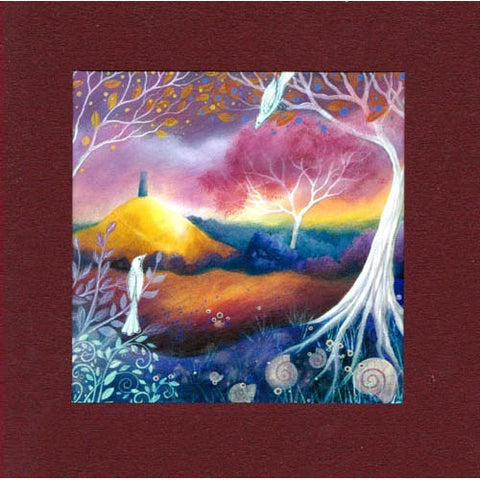 PAGAN WICCAN GREETING CARD Meeting Place Glastonbury GODDESS AMANDA CLARK