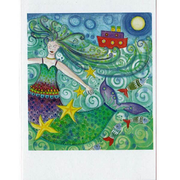 PAGAN WICCAN GREETING CARD Mermaid BIRTHDAY GODDESS JAINE ROSE