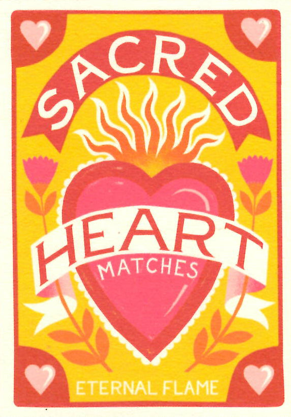 MINI GREETING CARD Sacred Heart PRINTER JOHNSON
