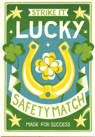 MINI GREETING CARD Strike it Lucky PRINTER JOHNSON