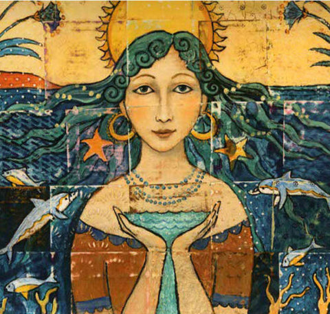 PAGAN WICCAN GREETING CARD Mistress of Seas WENDY ANDREW HINDU GODDESS